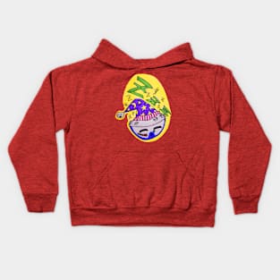 Sleepy Rice Bowl Kids Hoodie